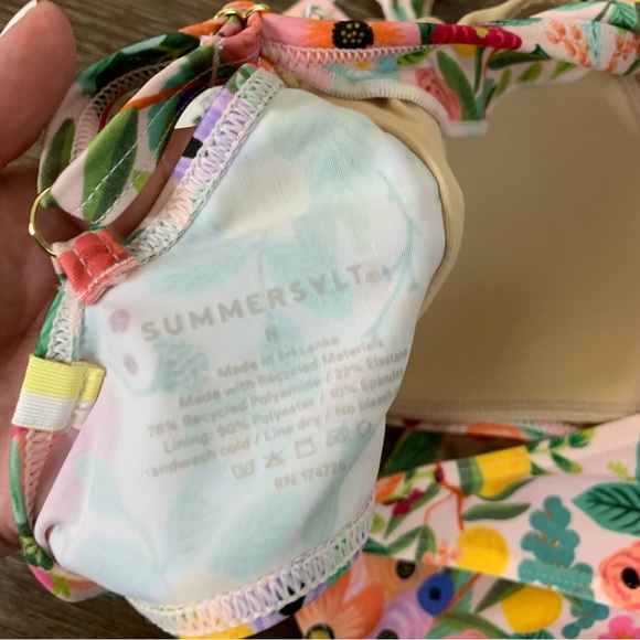 Summersalt X Rifle company pink floral oasis is ruffle bikini set 8 NWT - Picture 11 of 11